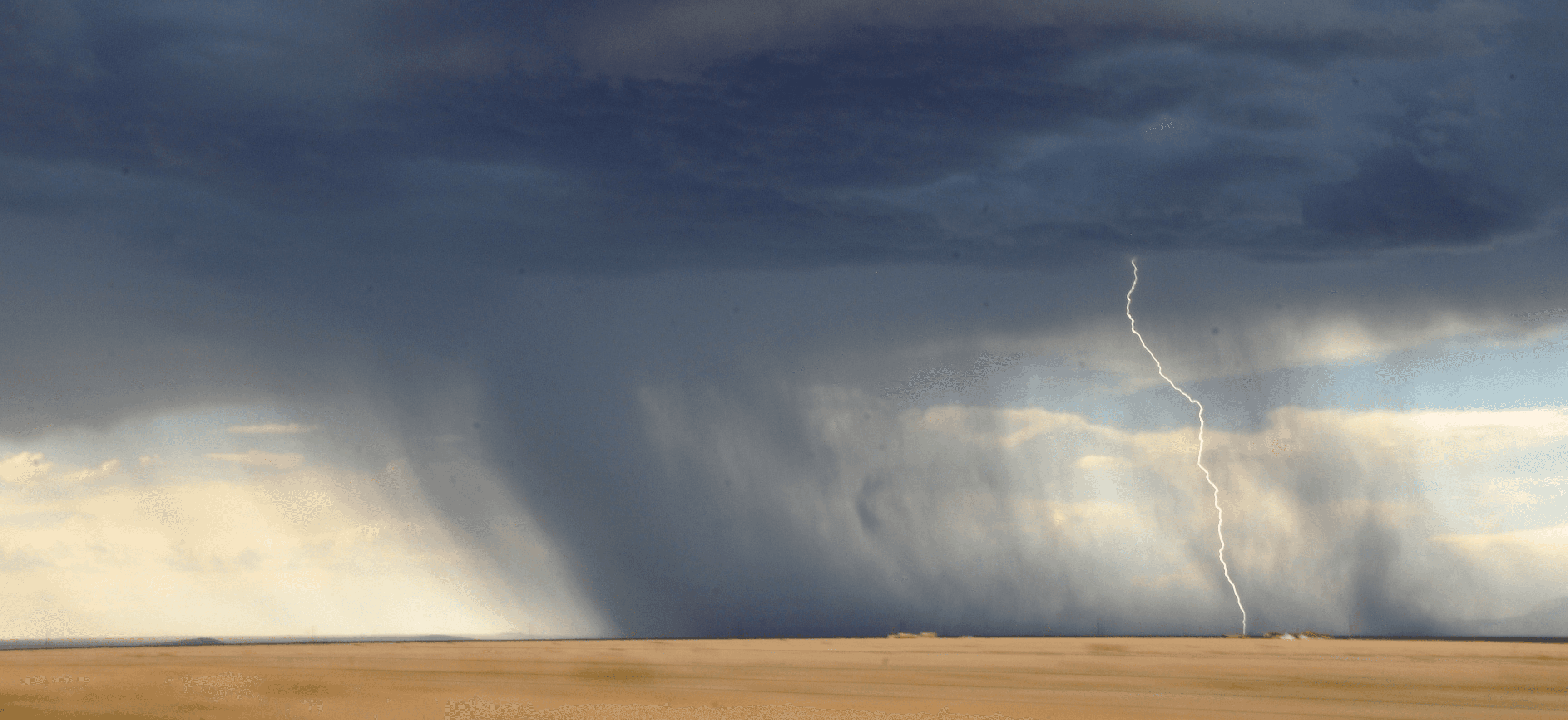 Dark sky with clouds and lightning